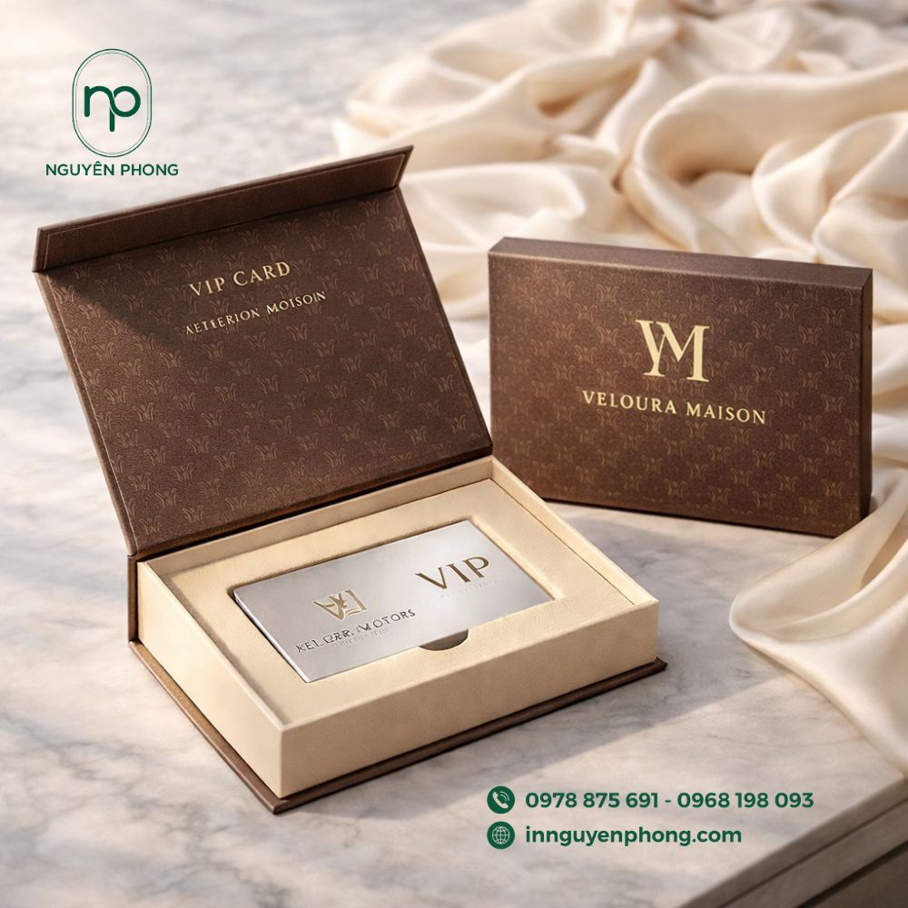 In hộp đựng thẻ vip cao cấp